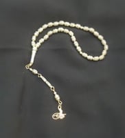 سبحه من الكروم مطلي فضه ٣٣ حبه