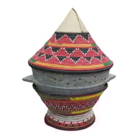 طقم مغش مدهن مع غطا مع مطرح العمق ٨سم والعرض ٢٤ سم