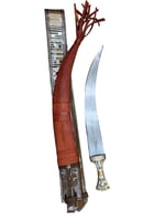 جنبيه سبيكي كبير من الجلد الطبيعي