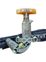 جنبيه خنجر الراس حك مقاس 8 مصنوع من الفضه مقاس الص...