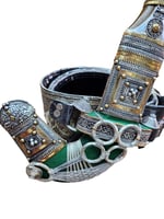 جنبيه خنجر الراس وتر مصفح مقاس 4 الصب فضه مقاس 5