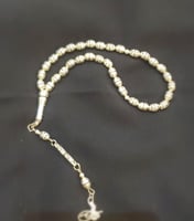 سبحه من الكروم مطلي فضه ٣٣ حبه