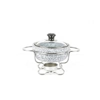 مدهن مغش صيني حجر بغطاء زجاجي و سخــان- 1