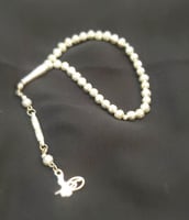 سبحه من الكروم مطلي فضه ٣٣ حبه