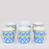 طقم فناجيل للقهوة غذار - أزرق مقاس صغير درزن