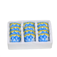 طقم فناجيل للقهوة غذار - أزرق مقاس صغير درزن