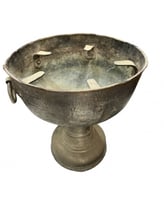 منقل فحم قديم مصنوع من النحاس مقاس 35 سم × 35سم