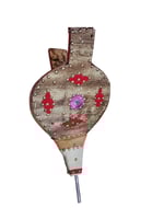 منفاخ هواء لشب النار وسط مصنوع من الجلد الطبيعي