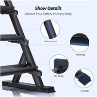 حامل دمبل بتصميم عملي يستوعب 8 ازواج (16 قطعة دمبل...