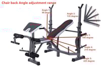 مقعد بنش تمارين بحامل اثقال ومسند