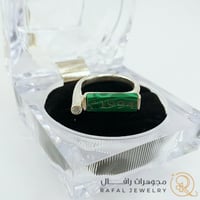 خاتم التاريخ مع فص كريستال - فضه إيطالي عيار 925 -...