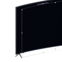 واقي شاشة تلفزيون منحني مقاس 55 بوصة