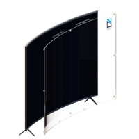 واقي شاشة تلفزيون منحني مقاس 50 بوصة