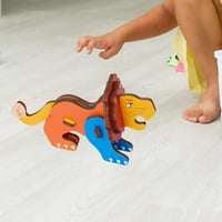 لعبة لغز تركيب خشبية باشكال متعددة