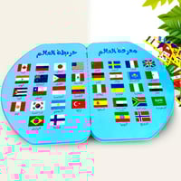 لعبة خريطة العالم اللوحية مع الاعلام