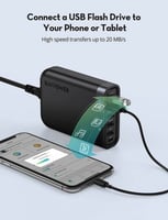 منصة شحن ونقل بيانات من راف باور 6 منافذ بتقنية PD