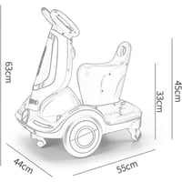 سكوتر كهربائي للأطفال 4 عجلات بدوران 360 درجة وأضو...