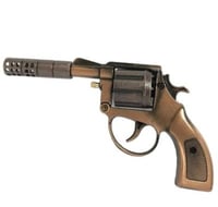 مسدس حديد للأطفال مع كاتم صوت - لعبة مسدس معدني وا...