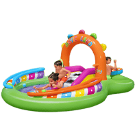 مسبح مدينة المرح القابل للنفخ مع زحليقة ورشاش مياه