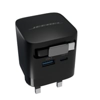 شاحن جداري سريع JEEBEL GaN 65 واط بمنفذين USB-A و...