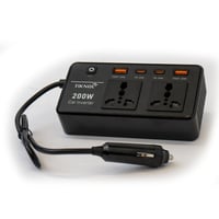 محول طاقة السيارة تيكنال 200 واط مع منافذ AC مزدوج...