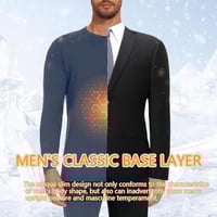 ملابس داخلية حرارية رجالية مبطنة بالصوف طبقة أساسي...