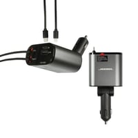 شاحن سيارة سريع 120 واط: USB-C مزدوج، Lightning، ق...