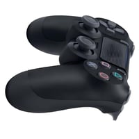 وحدة تحكم بلايستيشن 4 لاسلكية سوداء مع مكبر صوت مد...