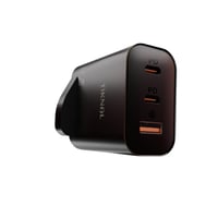 شاحن سريع TiKNAL GaN بقوة 65 واط - منفذين USB-C PD...