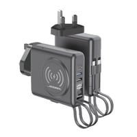 شاحن جداري 5 في 1 من جيبل مع باور بانك لاسلكي 1000...