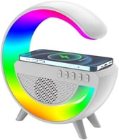 مصباح ليلي ذكي 3 في 1: شاحن لاسلكي، مكبر صوت بلوتو...