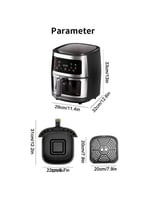 قلاية هوائية سيلفر كرست ديجيتال 10 لتر - قلي صحي و...