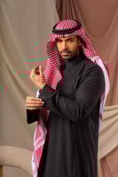 ثوب شتوي رجالي سحاب قلاب مقلم