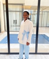 طقم يونيفورم ربط سماوي