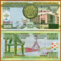 بوروندي فئة 5000 فرنك أنسر إصدار قديم