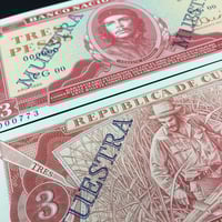 كوبا (تشي جيفارا) فئة 3 بيسو أنسر (نموذج) إصدار قد...