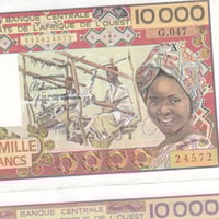 ساحل العاج فئة 10000 فرنك غرب أفريقيا اباوت انسر ا...