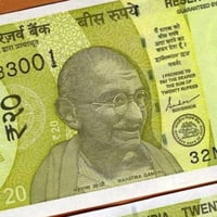 الهند فئة 20 روبية أنسر