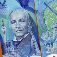 جزيرة باربادوس فئة 2 دولار أنسر بوليمر