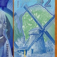 جزيرة باربادوس فئة 2 دولار أنسر بوليمر