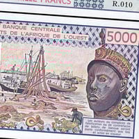 ساحل العاج فئة 5000 فرنك غرب أفريقيا اباوت انسر اص...