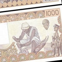 ساحل العاج فئة 1000 فرنك غرب أفريقيا اباوت انسر اص...