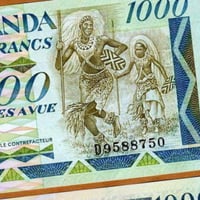 رواندا فئة 1000فرنك أنسر إصدار قديم (الثمانينيات)