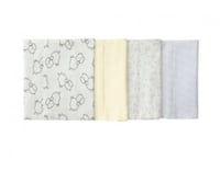 4 قطع قماش .. للسرير .. للتجشؤ Sheep flannel من ال...