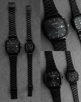 بكج ساعات كاسيو LTP كبلز أسود فاخر نسائي + رجالي