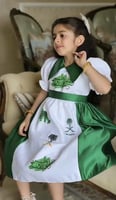 فستان بنات اليوم الوطني السعودي بتصمم مميز