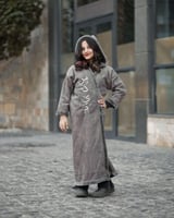 فروه شتويه للأطفال بلاسم لون رمادي