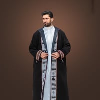 فروة رجالي شتوي وجهين دبل فيس أسود - جملي