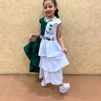 فستان اليوم الوطني بناتي لون أخضر