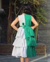 فساتين اليوم الوطني لون أبيض و أخضر